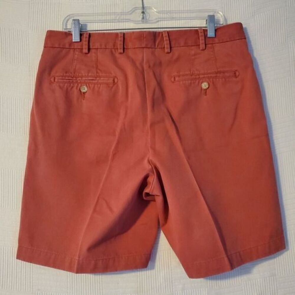 Peter Millar Shorts Men 33 Brick Red Winston Washed Twill Pima Cotton Golf Chino - Picture 4 of 8